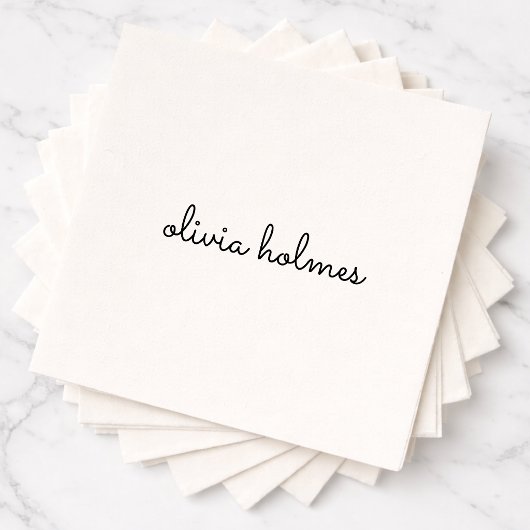 Serviette Monogramme | Serviettes en Papier avec T