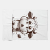 Serviette "Moo-dern Kitchen" - Mains Sèches, Coeur (Horizontal)