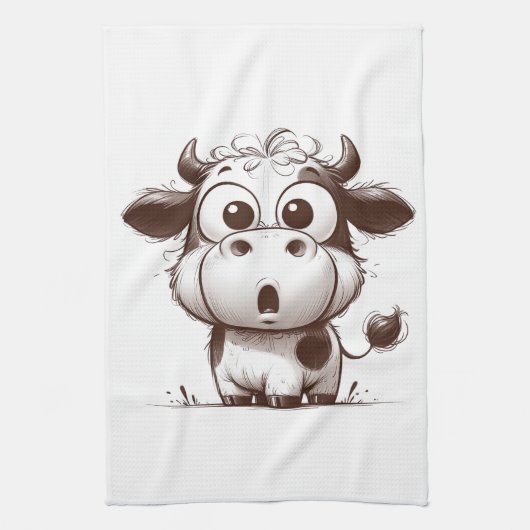 Serviette "Moo-dern Kitchen" - Mains Sèches, Coeur (Vertical)