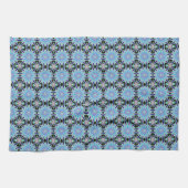 serviette motif à fleurs bleues (Horizontal)