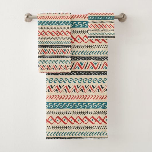 Serviette Motif Aztec (En situation)