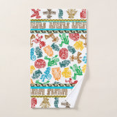 Serviette Motif Aztèque colorée (Serviette à main)