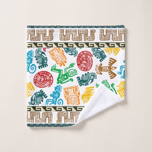 Serviette Motif Aztèque colorée (Gant de toilette)