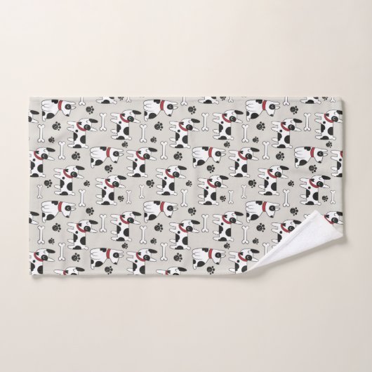 Serviette Motif chien mignonne (Serviette à main)
