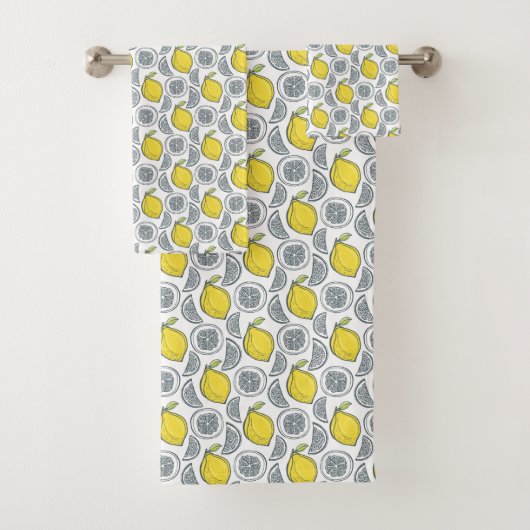 Serviette Motif citron (En situation)