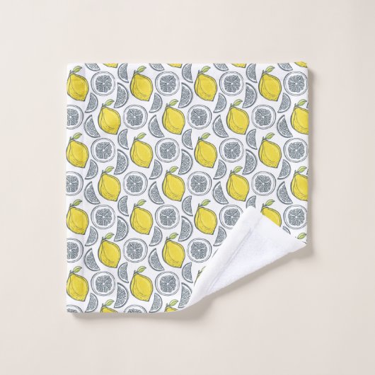 Serviette Motif citron (Gant de toilette)