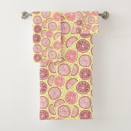 Serviette Motif Citrus (En situation)