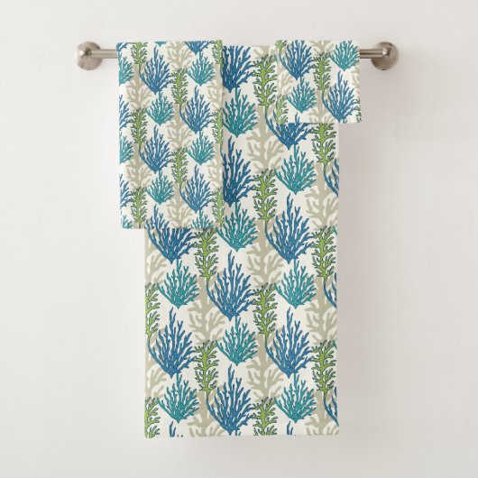 Serviette Motif Coral Seaweed (En situation)