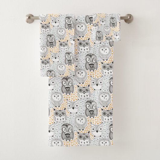 Serviette Motif de hibou (En situation)