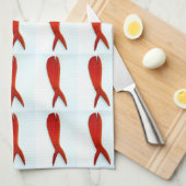 serviette motif de poisson (Quart Plié)