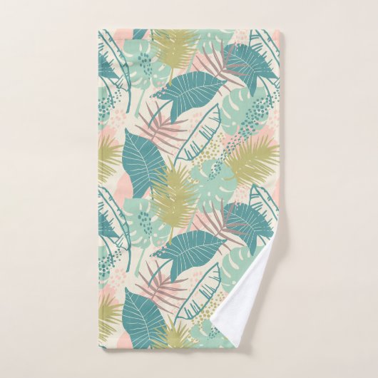 Serviette Motif feuille (Serviette à main)