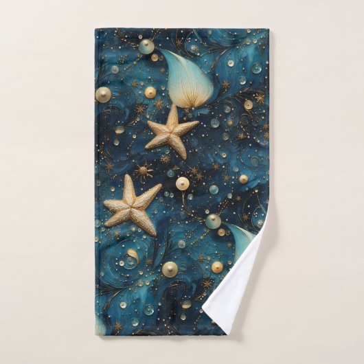 Serviette Motif Ocean Starfish (Serviette à main)