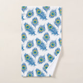 Serviette Motif Peacock Feather (Serviette à main)