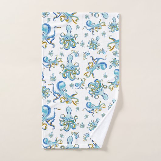 Serviette Motif pieuvre (Serviette à main)