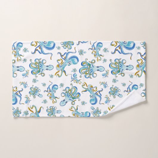 Serviette Motif pieuvre (Serviette à main)