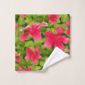 Serviette Motif rose Hawaiienne Hibiscus (Gant de toilette)