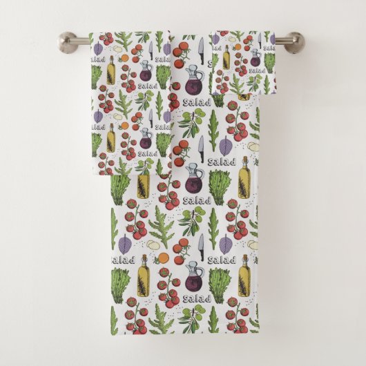 Serviette Motif salade (En situation)