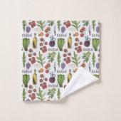 Serviette Motif salade (Gant de toilette)