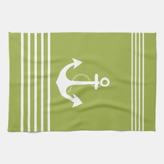 Serviette nautique de vert de conception (Horizontal)