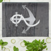 Serviette nautique rustique de navigation (Plié)