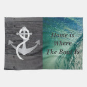 Serviette nautique rustique de navigation (Horizontal)