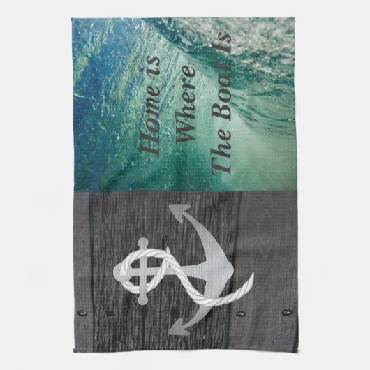 Serviette nautique rustique de navigation (Vertical)