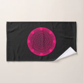 Serviette Neon Mandala Black Hand - Personnalisabl (Serviette à main)
