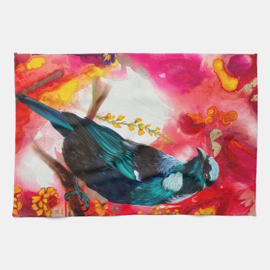 Serviette New Zealand Tui Bird Tea (Horizontal)