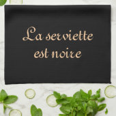 Serviette noire (Plié)