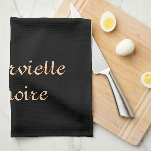 Serviette noire (Quart Plié)