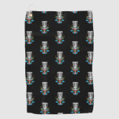 Serviette noire de golf de disque avec le panier (Devant)