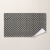 Serviette noire et beige (Serviette à main)