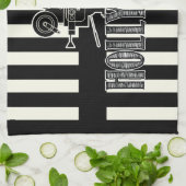 Serviette noire et blanche de Hollywood (Plié)