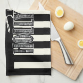 Serviette noire et blanche de Hollywood (Quart Plié)