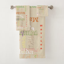Serviette nommée customisée de Bath