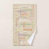 Serviette nommée customisée de Bath (Serviette à main)