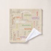 Serviette nommée customisée de Bath (Gant de toilette)
