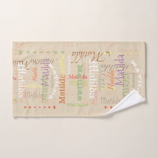 Serviette nommée customisée de Bath (Serviette à main)