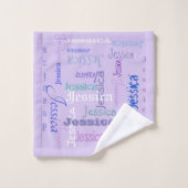 Serviette nommée customisée de Bath (Gant de toilette)