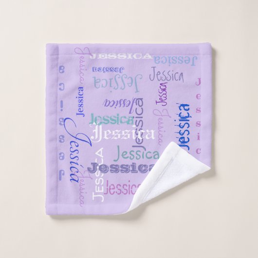 Serviette nommée customisée de Bath (Gant de toilette)