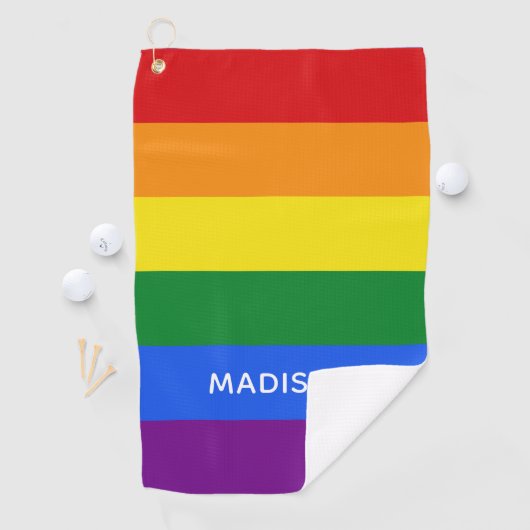 Serviette nommée faite sur commande de golf de (En situation)