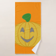 Serviette orange citrouille