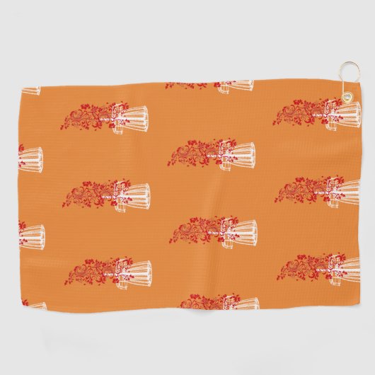 Serviette orange de golf de disque (Horizontal)