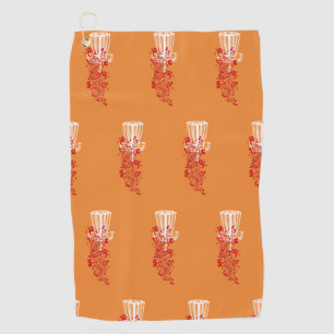 Serviette orange de golf de disque