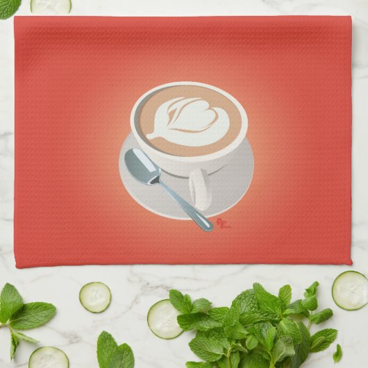 Serviette orange de Latte (Plié)