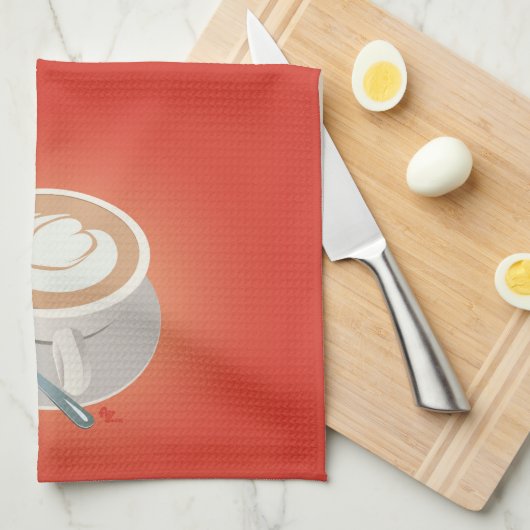 Serviette orange de Latte (Quart Plié)