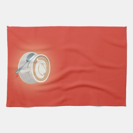 Serviette orange de Latte (Horizontal)