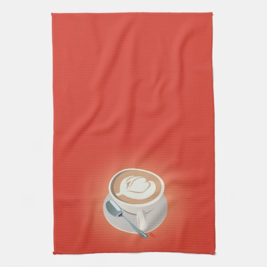 Serviette orange de Latte (Vertical)