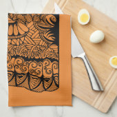 Serviette Oregon Orange Plat (Quart Plié)