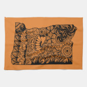Serviette Oregon Orange Plat (Horizontal)